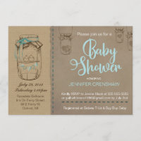 Invitation de baby shower de pot de maçon