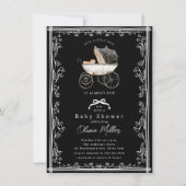 Invitation de Baby shower de Pram Whimsical (Devant)