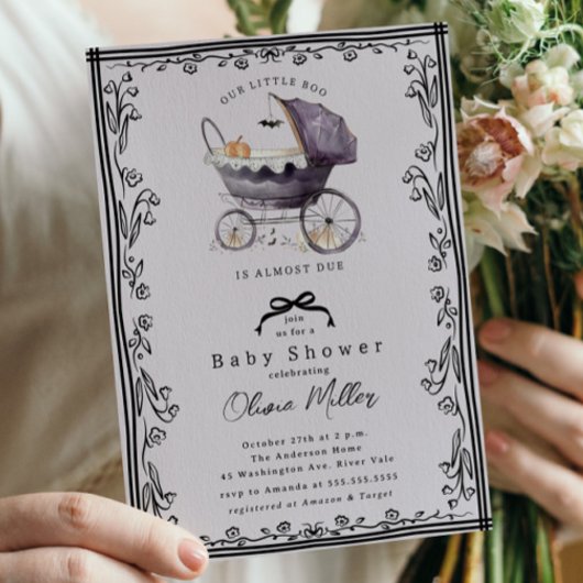 Invitation de Baby shower de Pram Whimsical