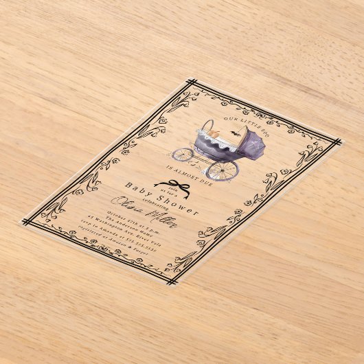 Invitation de Baby shower de Pram Whimsical (Poser)