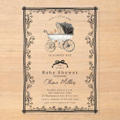 Invitation de Baby shower de Pram Whimsical (Recto)