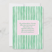 Invitation de Baby shower de Preppy (Dos)