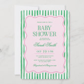 Invitation de Baby shower de Preppy (Devant)