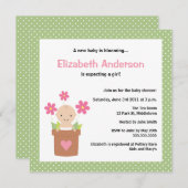 Invitation de Baby shower de printemps Cute - Fill (Devant / Derrière)