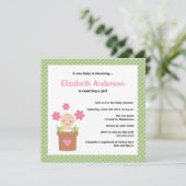 Invitation de Baby shower de printemps Cute - Fill (Debout devant)