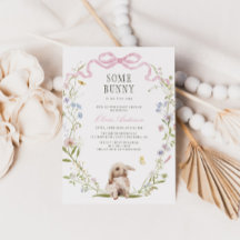 Invitation De Baby shower De Printemps De Bunny
