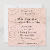 Invitation de baby shower de regard de relief par (Dos)