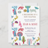 Invitation de baby shower de région boisée de (Devant)