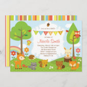 Invitation de baby shower de régions (Devant / Derrière)