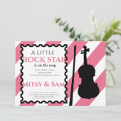 Invitation de Baby shower de roche rose Star Rock  (Debout devant)