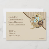 Invitation de baby shower de safari (Dos)