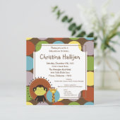 invitation de baby shower de safari de contes de (Debout devant)