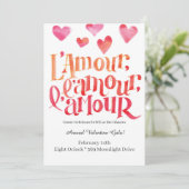Invitation de Baby shower de Saint Valentin (Debout devant)