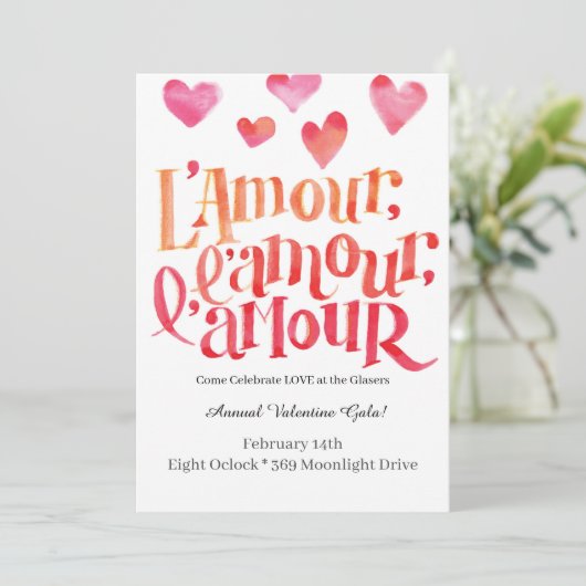Invitation de Baby shower de Saint Valentin (Debout devant)