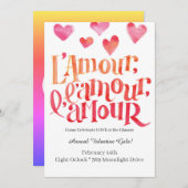 Invitation de Baby shower de Saint Valentin (Devant / Derrière)