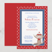 Invitation de Baby shower de singe de réserve 5x7  (Devant / Derrière)