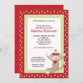 Invitation de Baby shower de singe de réserve 5x7  (Devant / Derrière)