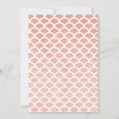 Invitation de Baby shower de sirène corail et Turq (Dos)