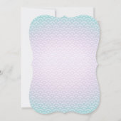 Invitation de Baby shower de sirènes Gold Turquois (Dos)