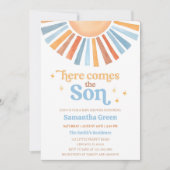 Invitation de Baby shower de soleil modifiable (Devant)