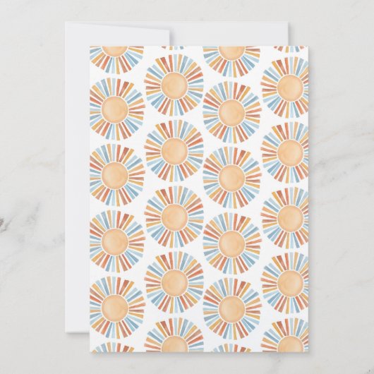 Invitation de Baby shower de soleil modifiable (Dos)