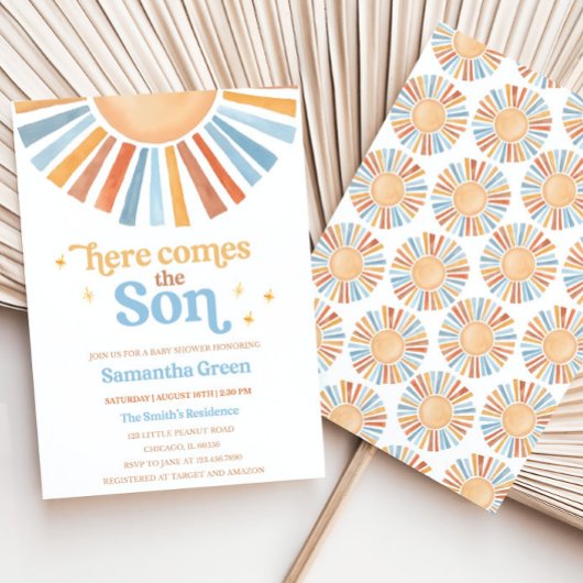 Invitation de Baby shower de soleil modifiable