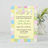 Invitation de Baby shower de surface composée Patc (Debout devant)