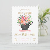 Invitation de baby shower de thé (Debout devant)
