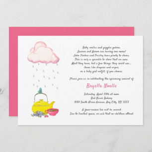 Invitation de baby shower de thé pour le 2ème 3ème