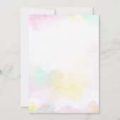 Invitation de Baby shower de tigre d'aquarelle dou (Dos)