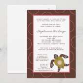 invitation de baby shower de tortue de 5x7 (Devant / Derrière)