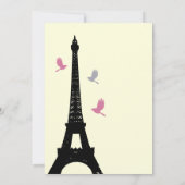 Invitation de baby shower de Tour Eiffel (Dos)