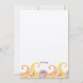 Invitation de Baby shower de tourbillons doux (Dos)