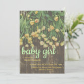 Invitation de Baby shower de Tulipe de printemps (Debout devant)