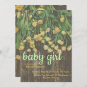 Invitation de Baby shower de Tulipe de printemps (Devant / Derrière)