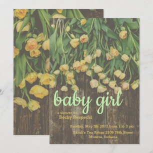 Invitation de Baby shower de Tulipe de printemps