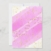 Invitation de Baby shower de Unicorne d'or rose (Dos)