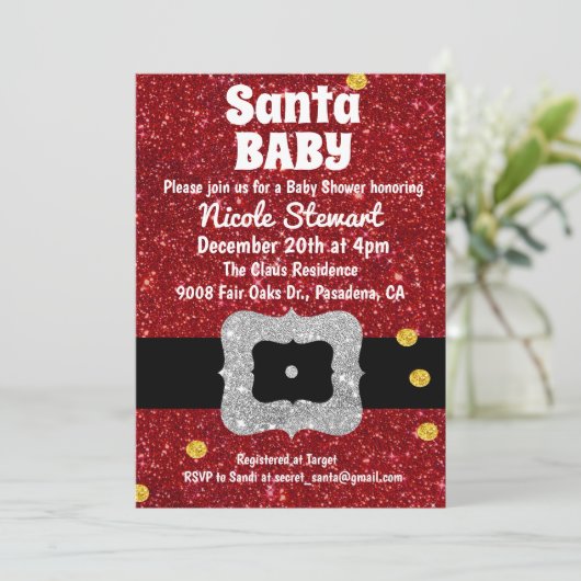 Invitation de baby shower de vacances de bébé de (Debout devant)