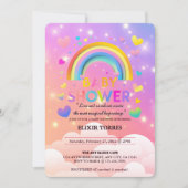 Invitation de Baby shower de Whimsical Hearts & Ra (Devant)