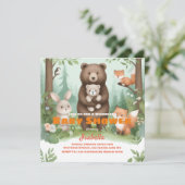 Invitation de Baby shower de Whimsy Woodland (Debout devant)