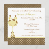 Invitation de Baby shower de widget Girafe (Devant / Derrière)