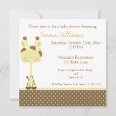 Invitation de Baby shower de widget Girafe (Devant)