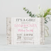 Invitation de Baby shower de Woodland Russe (Debout devant)
