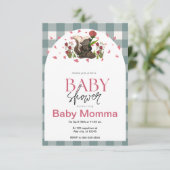 Invitation de Baby shower d'écume (Debout devant)