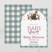 Invitation de Baby shower d'écume (Devant / Derrière)
