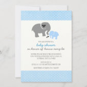 Invitation de baby shower d'éléphant (Devant)