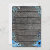 Invitation de Baby shower d'éléphant bleu noir (Dos)