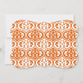 Invitation de baby shower d'éléphant d'orange et (Dos)