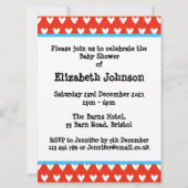 Invitation de Baby shower d'éléphant mignon person (Dos)