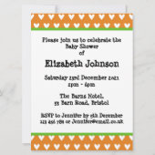 Invitation de Baby shower d'éléphant mignon person (Dos)